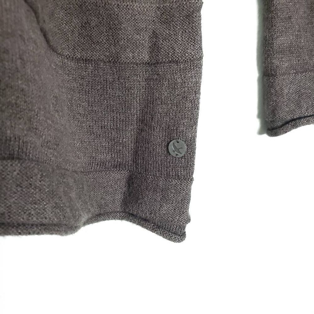 Eddie Bauer Lambswool Chocolate Long Sleeve Striped Pullover Sweater Size: Large - Picture 5 of 7